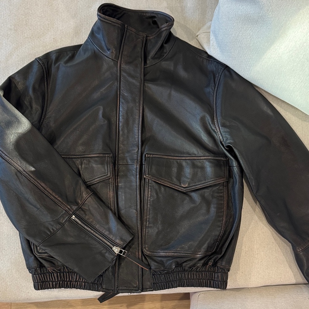 Brown Leather Jacket NWOT